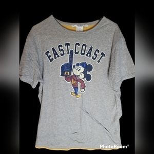 Disney Parks Mickey Mouse Donald Reversible‎ Yellow Gray Size LG